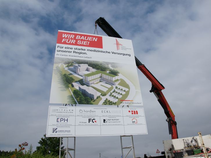 Bauschild Caritas-Krankenhaus Lebach